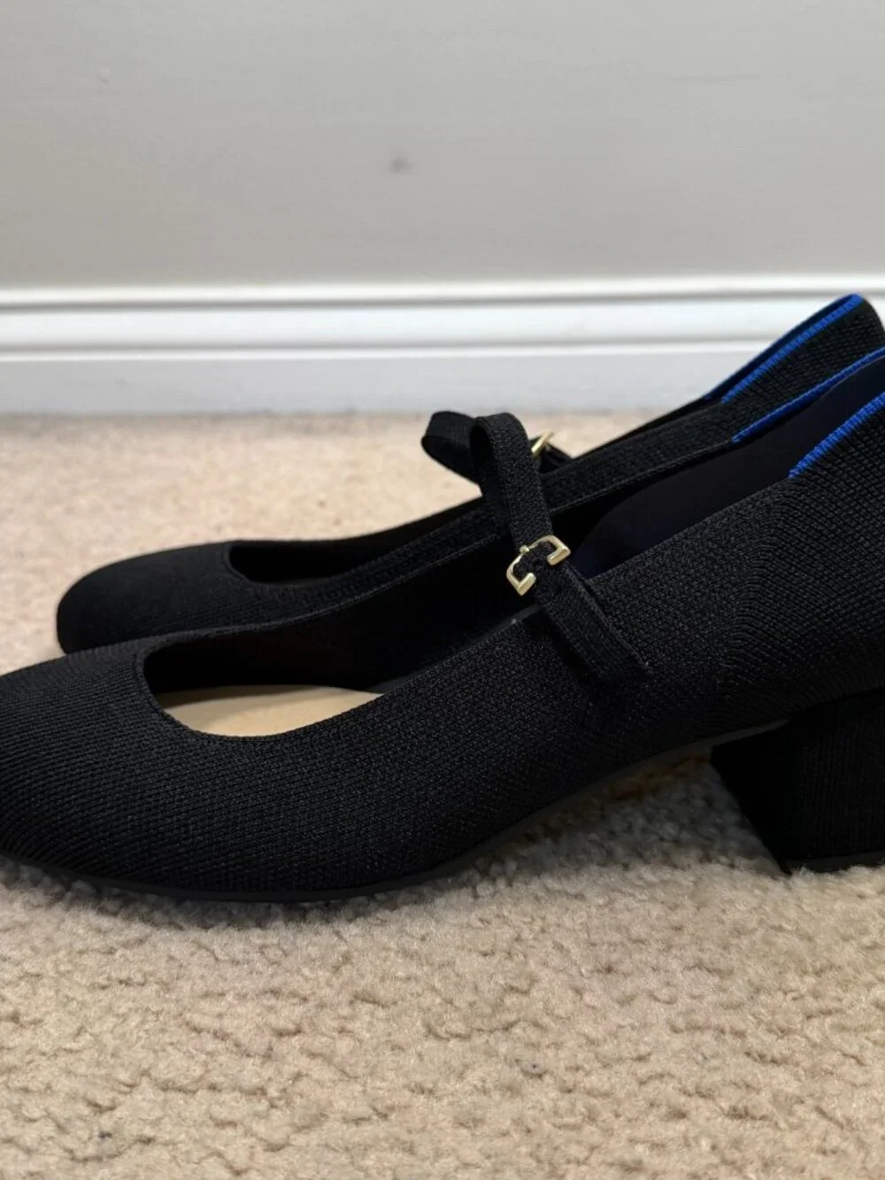 Rothy's Mary Jane Heels Size 10.5 Black Work Office Career Business Sustainable - Picture 5 of 15